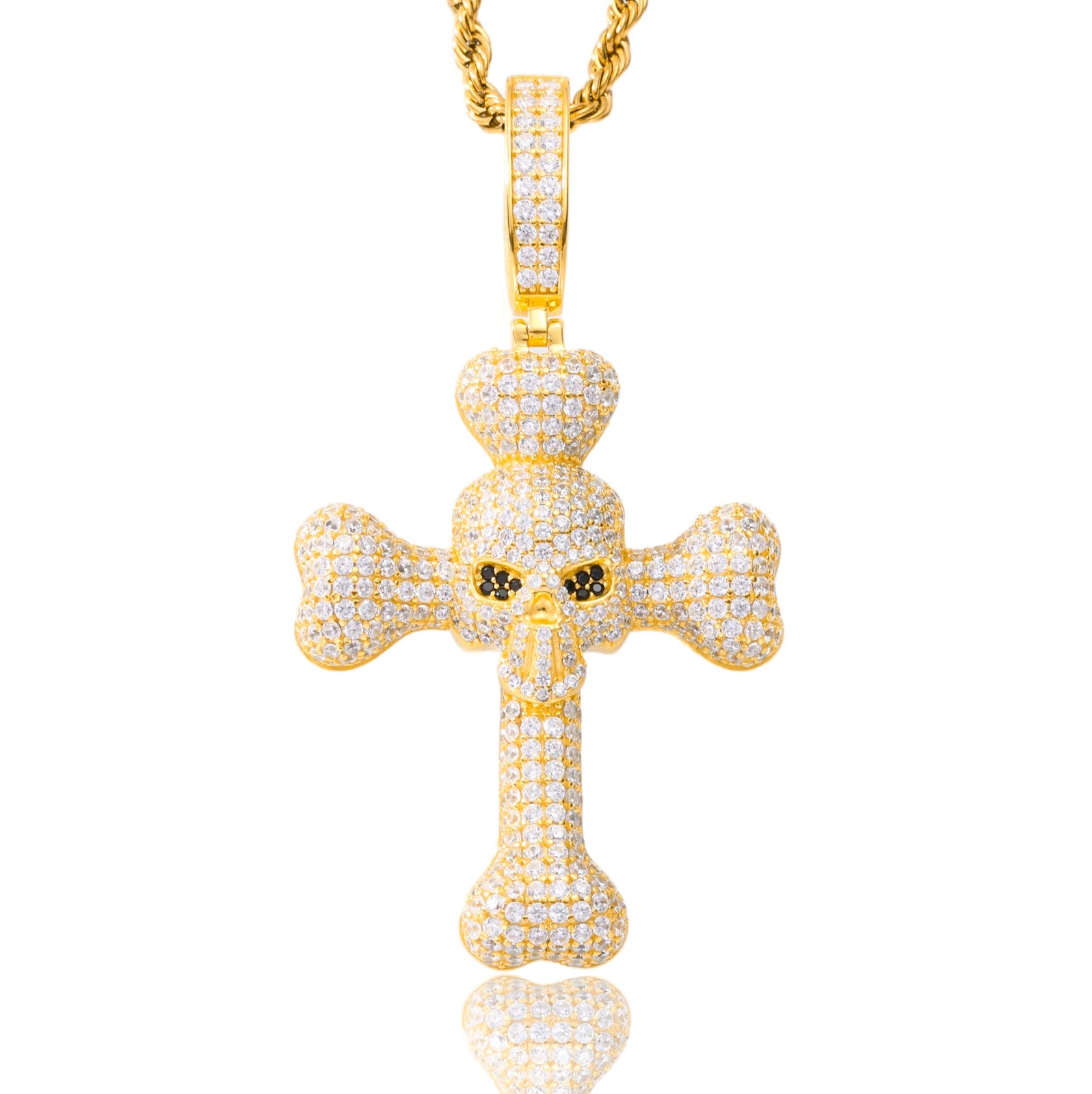 D VVS1 Moissanite 925 Sterling Silver Cross Pendant Iced Out Necklace