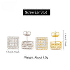 VVS1 D Color Moissanite 925 Sterling Silver Square Stud Earrings